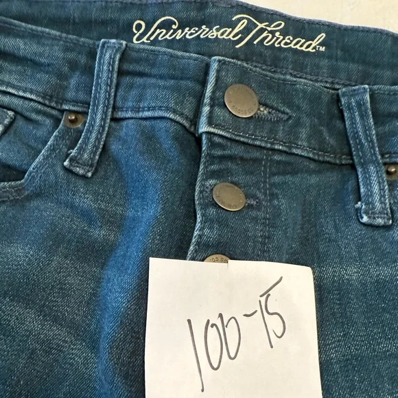 Universal Thread High Rise Skinny ankle jeans medium wash button front SZ 10/30R - Picture 10 of 10